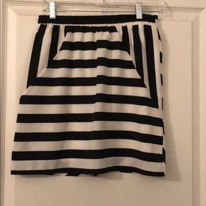 Skirt - Black and White Chevron